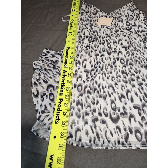 Superdown Kina Leopard Print Party Cocktail Ruffled Side Slit Mini Dress XS NWT‎ - Picture 7 of 8